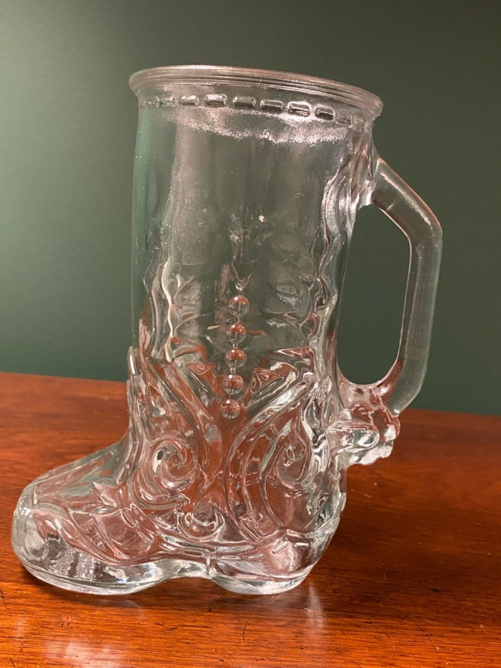 Vintage Libbey glass cowboy‎ boot beer mug drinkware Canada
